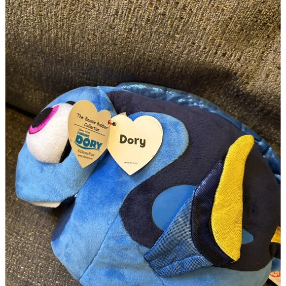 TY Sparkle Dory Pixar Finding Nemo Fish Beanie Babies NWT Heart Plush Stuffed - Picture 6 of 6